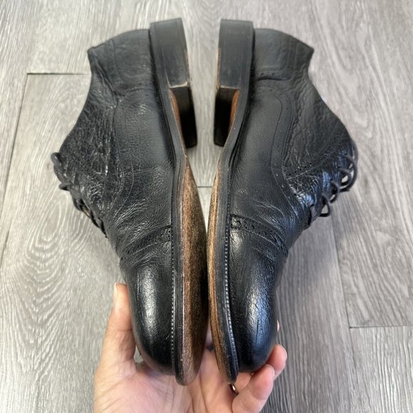 Carlo Martino Oxfords Black Shoes Men\'s Sz 12  Genuine Leather Italy main image 5
